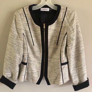 Gorgeous details knit/textured Calvin Klein blazer